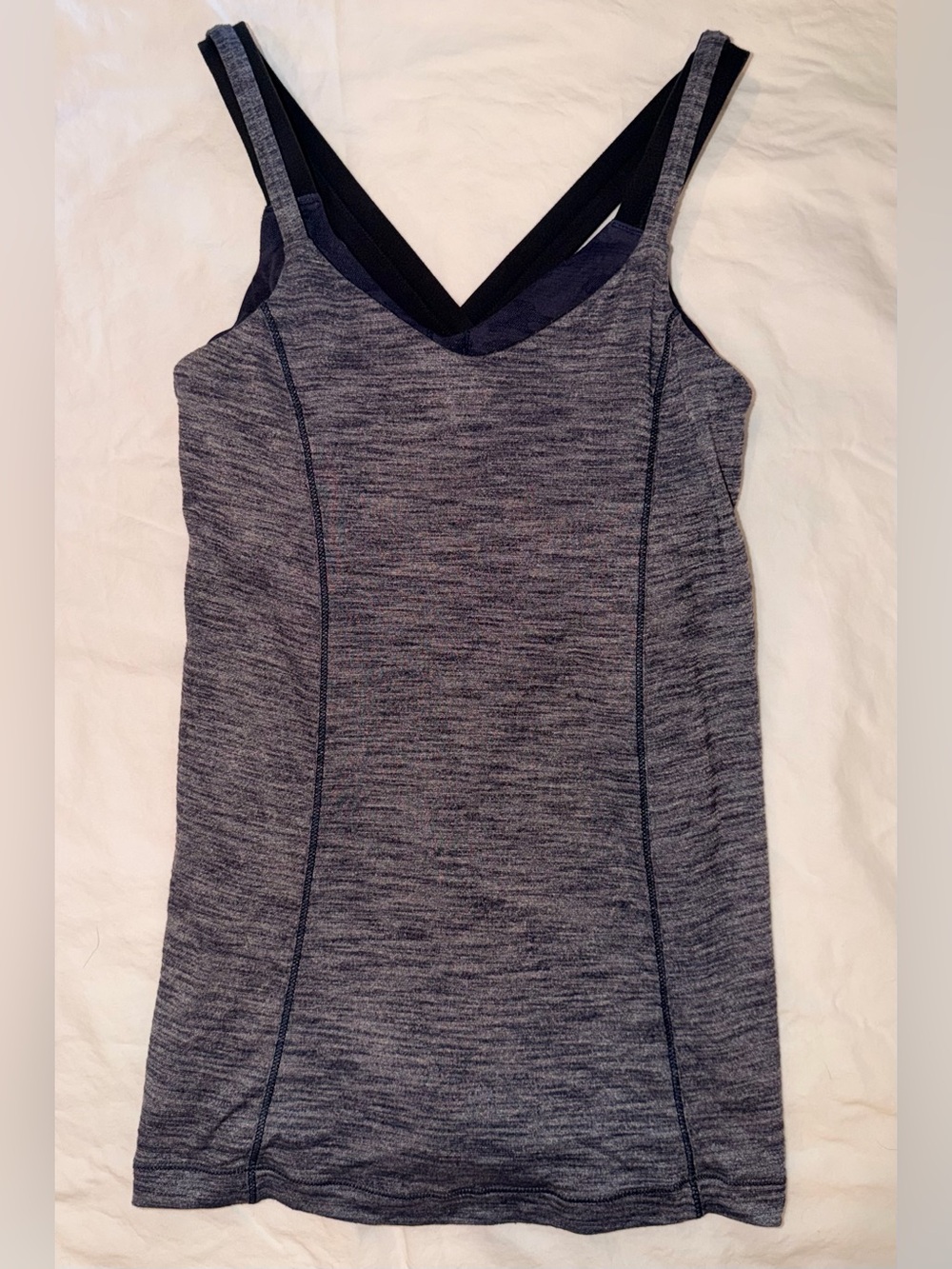 lululemon athletica Grey Heather Double-Strap Tank